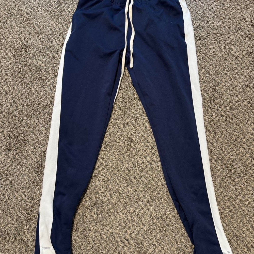 Fashion Nova Men's Navy and Blue Joggers-tracksuits